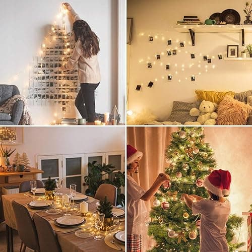 Lighting EVER Fairy Lights Plug in, 33ft 100 LED String Lights with Switch | Warm White 3000K, Thin Copper Wire, Waterproof, Steady-on, Indoor Outdoor, 4.5V thumbnail 5