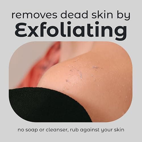 MainBasics Exfoliating Gloves for Shower – Korean Body Scrub Mitts for Dead Skin, Deep Cleansing, Spray Tan Prep & KP Treatment (2 Pack) thumbnail 4