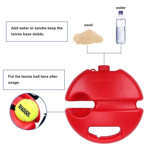 Teloon Solo Tennis Trainer Rebound Ball with String for Self Tennis Practice Training Tool for Adults or Kids Beginners with 2 String Balls Elastic and a Portable Mesh Bag thumbnail 3