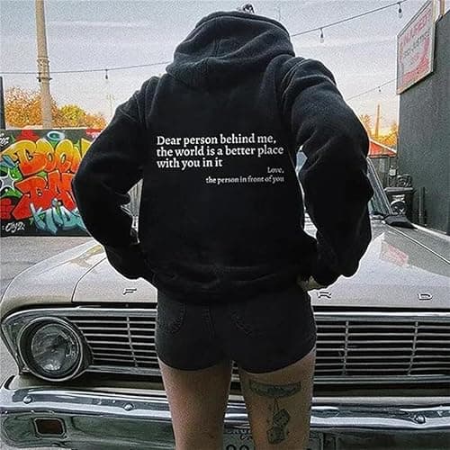 Soft Clouds You are Enough Hoodie, Dear Person Behind Me Hoodie, to The Person Behind Me-World is a Better Place thumbnail 2