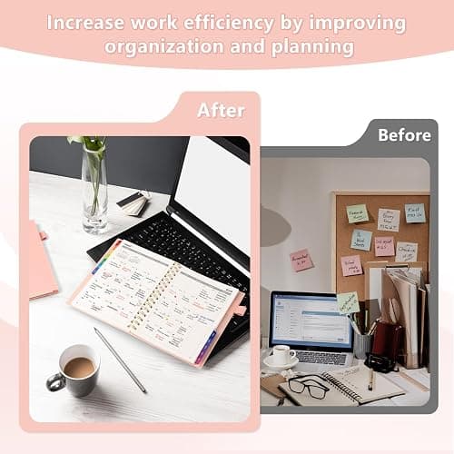 Academic Diary 2025-2026 Weekly Planner, A5 Week to View Teacher Planner - 30-Minute Appointment Book, Mid Year Diary August 2025 - July 2026 with Colorful Monthly Tabs, Boost Productivity - Pink thumbnail 8