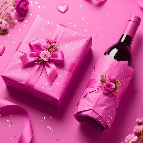Hot Pink Glitter Tissue Paper for Gift Bags 36 Sheets 14x20 Inch - Recyclable Wrapping Paper for Weddings, Birthdays, Party & Festival Decorations DIY Craft Supplies thumbnail 4