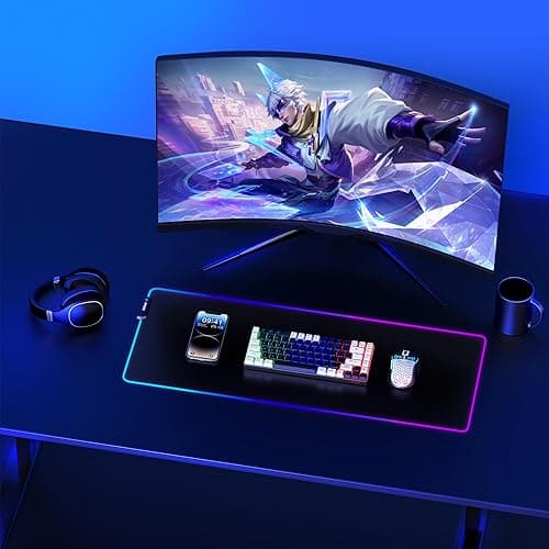 RedThunder K84 Wireless Keyboard and Mouse Combo, Rainbow Backlit Rechargeable Battery, 75% Layout TKL Ultra Compact Gaming Keyboard & Lightweight 3200 DPI Honeycomb Optical Mouse (Black-White) thumbnail 8