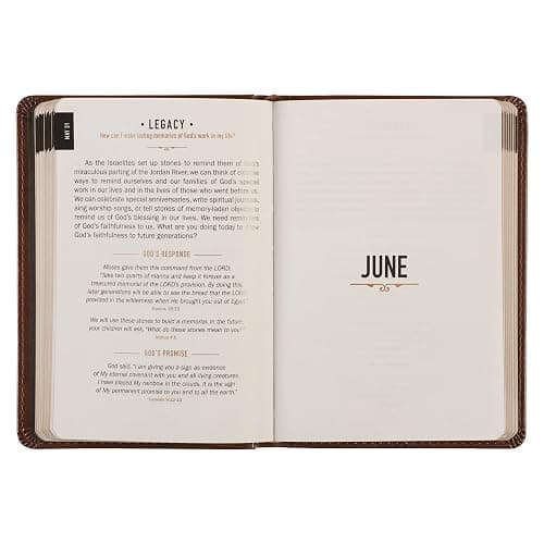 One Minute with God for Men 365 Devotions, Brown Faux Leather Flexcover thumbnail 4