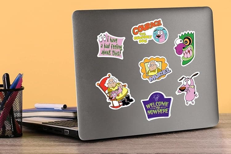 Courage The Cowardly Dog 50ct Vinyl Large Deluxe Stickers Variety Pack - Laptop, Water Bottle, Scrapbooking, Tablet, Skateboard, Indoor/Outdoor thumbnail 2