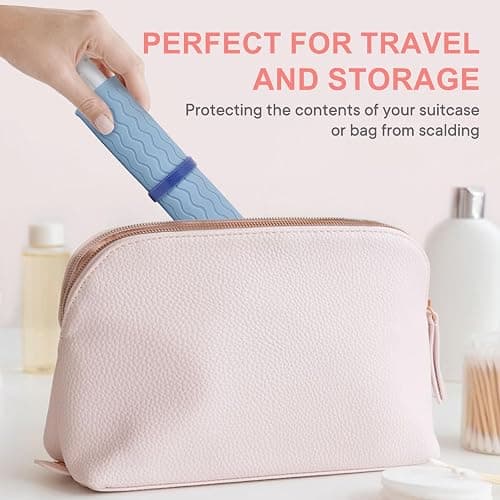 Suafrnut Oversize Silicone Heat Resistant Mat, Portable Travel Mat Cover with Velcro for Curling Irons, Flat Irons, Hair Straightener and Hot Hair Styling Tools(14.2" x 11") thumbnail 7