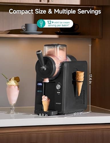 HiCOZY F3 Slushie Machine & Soft Serve Ice Cream Machine, No Ice Needed, Self-Cleaning, 5 Presets for Soft Serve, Frozen Drink, Milk Shake, Margaritas, Frappés and More thumbnail 2