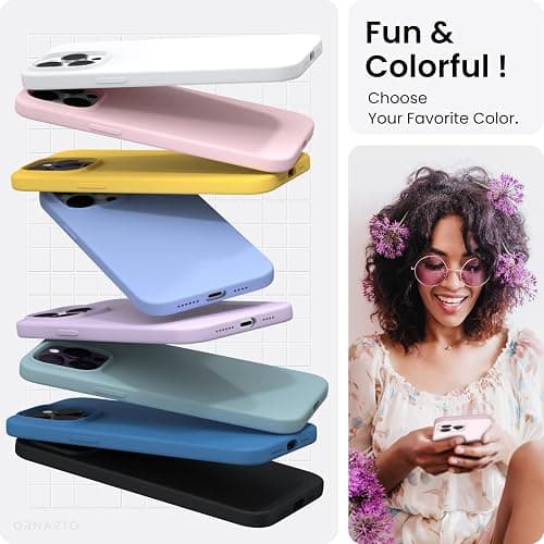 ORNARTO Compatible with iPhone 14 Pro Max Case 6.7, Slim Liquid Silicone 3 Layers Full Covered Soft Gel Rubber Phone Case Protective Cover with Microfiber Lining 6.7 inch-Chalk Pink thumbnail 4