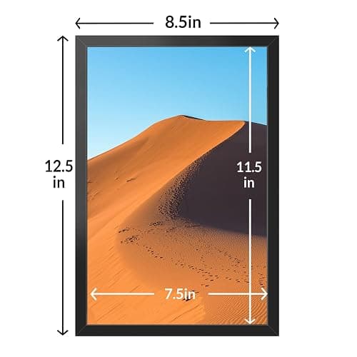 LaVie Home 8x12 Picture Frame Black（5 Pack）, 8 x 12 Picture Frame for Wall Decoration, Stable and Sturdy Frame and Plexiglass, Black Minimalist Style thumbnail 3