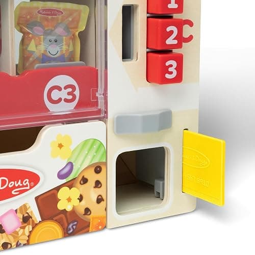 Melissa & Doug Sort-Stock-Select Wooden Vending Machine Toy with Play Food, Mini Vending Machine Toys & Play Money, Preschool Toys for Kids Ages 3+ thumbnail 9