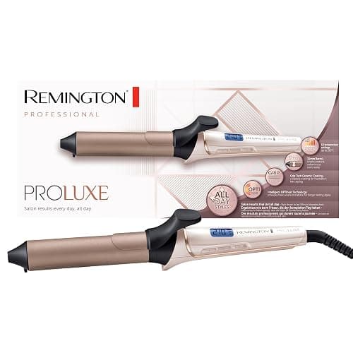 Remington Boucleur à cheveux [32mm: boucles glam] PROluxe (Technologie Intelligente OPTIheat, chaleur constante ciblée, Avec pince, Ecran LCD,10 réglages 120-210°C) Fer à boucler CI9132 - Image 1