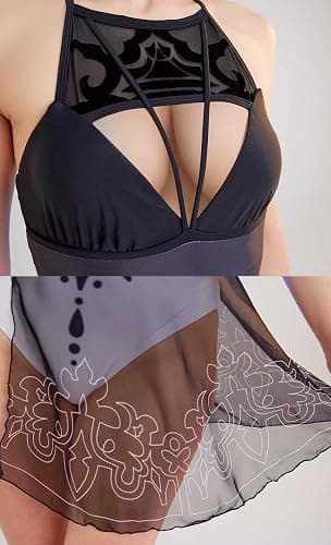 haikyuu Women Anime One Piece Swimsuit Kawaii Style Bathing Suit Rave Cosplay Swimwear thumbnail 2