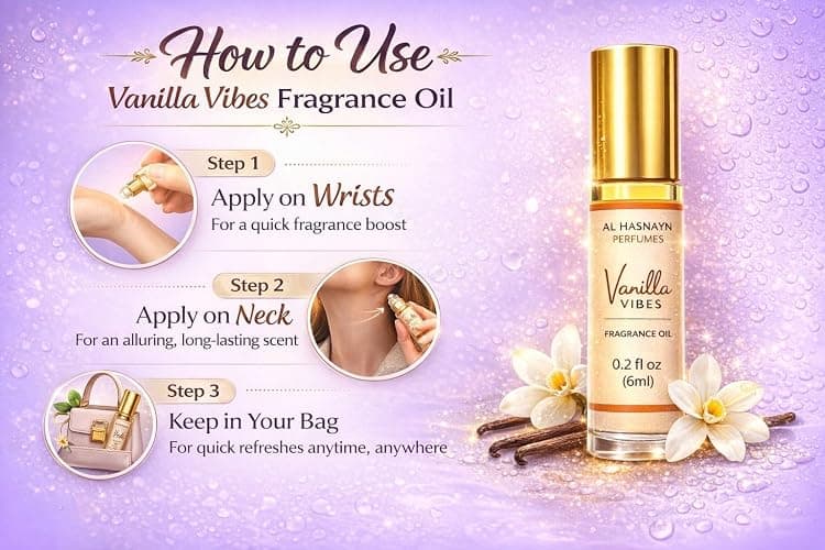 AL HASNAYN Vanilla vibes Fragrance Oil Roll-On Perfume 6ML 0.20 fl oz |Rollerball perfume |Alcohol free| Long Lasting | Gifts for men women| thumbnail 4