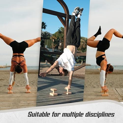 Premium Handstand Blöcke – Paar aus Holz / High Density – rutschfest & ergonomisch – Handstand Training, Yoga & Calisthenics | stabile Handstandblocks Deutschland thumbnail 5