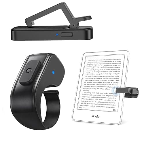 DATAFY [Case-Friendly] Remote Control Page Turner Ring for Kindle Paperwhite Oasis Scribe Kobo eReaders, Camera Camcorder Remote Controls, Page Turner Clicker for iPhone ipad Tablets with Storage Bag - Image 1
