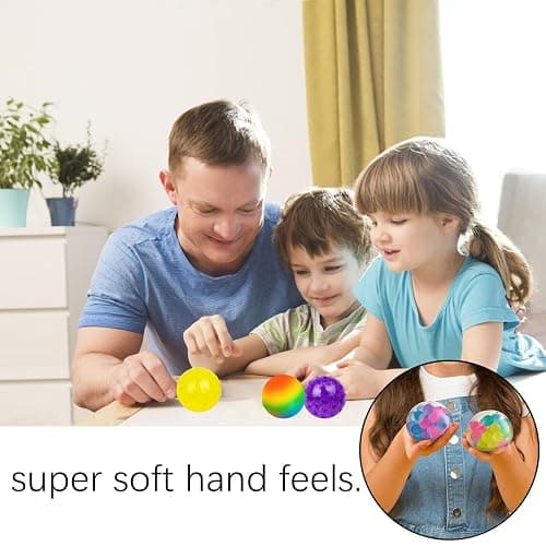 12pcs Random Stress Balls, Toys for Stress Relief, Squishy Balls for Home, School, Office, Anxiety Relief, Exercise Hand Flexibility thumbnail 4