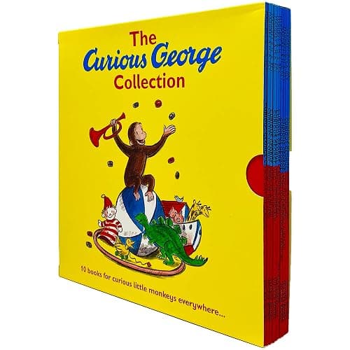 The Curious George Collection Series Books 1 - 10 Box Set by Margaret & H.A. Rey (Fire-fighters, Birthday Surprise, Dinosaur, Goes to the Zoo, Goes to a Chocolate Factory & MORE!) - Image 1
