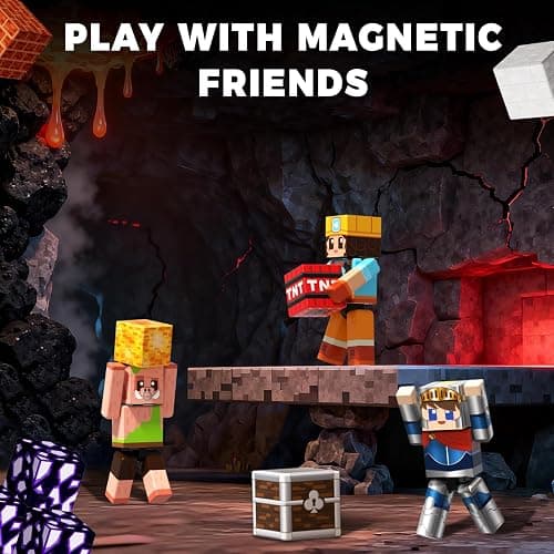 Magnevia 20 Pcs Magnetic Action Figures Playset, Magnetic Building Block Toys with Magnetic Cubes, 360° Rotating Arms and Legs, Creative Play Set for Kids 6+, Birthday Gifts for Boys Girls thumbnail 9