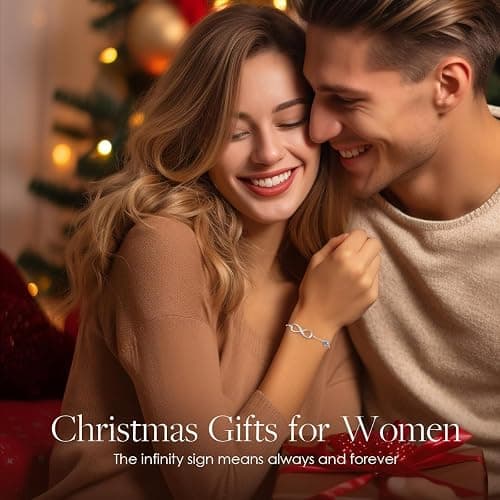 CDE Infinity Heart Birthstone Charm Link Bracelet for Women 925 Sterling Silver Adjustable Mother's Day Christmas Day Gift Anniversary Birthday Jewelry for Wife Girlfriend Her thumbnail 3