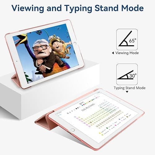 4UBonLife Coque pour iPad 10,2 Pouces 9ème/8ème/7ème Génération 2021/2020/2019, Housse Étui de Protection Léger Coque Arrière en PC Rigide Translucide Givré pour iPad 9/8/7, Or Rose thumbnail 6