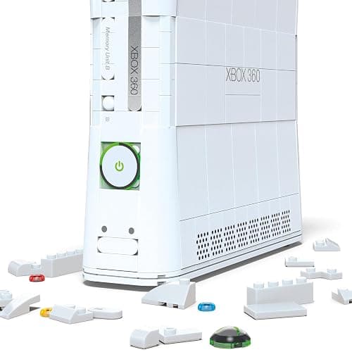 MEGA Microsoft Collectible Building Set, Xbox 360 Replica Model with 1342 Pieces, Controller and LED Lights, Build & Display Toy for Adult Collectors, HWW15 thumbnail 3
