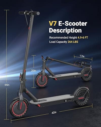 Electric Scooter for Adults & Teens, 350W Motor Up to 16 MPH, 12 Miles Range, 8.5" Honeycomb Tires, APP Control, Foldable E-Scooter with Dual Braking & LED Display, Lightweight Commuting Scooter thumbnail 9