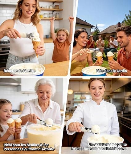 WADEO Cuillère à Crème Glacée Chauffante, Cuillère à Boule Glace Électrique | avec Écran LED, 4 niveaux Chaleur 40-70°C & Étanche IP67, 2500 mAh, Prélever Facilement Glace Dure, Lavable au lave-vaissel thumbnail 9