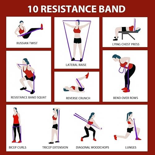 LEEKEY Resistance Bands, Exercise Bands with Handles,Pull Up Assist Bands - Band Set with Door Anchor - Bands for Working Out,Band for Men and Women Fitness Training,Home Workouts thumbnail 6