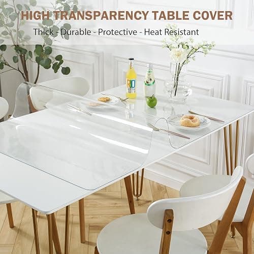 LovePads Clear Desk Mat 16 x 36 Inch, 1.5mm Thick Clear Table Protector, Waterproof Plastic Table Cover Protector, PVC Desk Protector Mat, Vinyl Desk Cover for Desktop, Coffee & Dining Table thumbnail 3