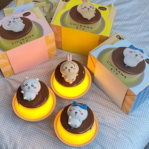 Lubsmong Night Light Cute LED Squishy Animal Light for Kids Sleep, Rechargeable Bedside Touch Silicone Lamp, Unique Dorm Decor (White) thumbnail 5