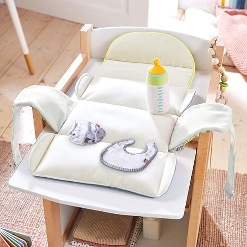 HABA Baby Doll Diaper Bag with Soft Bottle & Reusable Cloth Doll Diapers, Folds into Changing Mat, Summer Meadow Print Toddler Pretend Play Accessories for Ages 18 Months & Up thumbnail 5