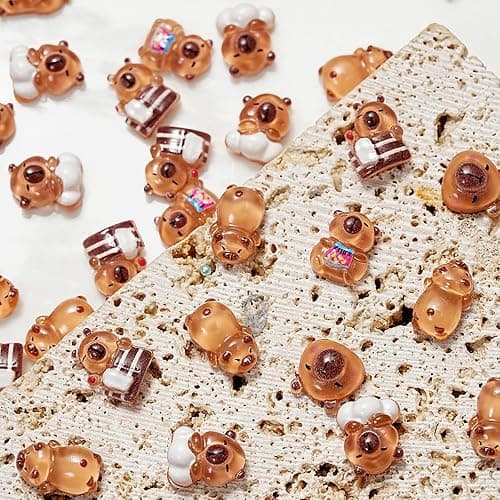 UPCSKDA 200PCS Mini Resin Animals Miniature Capybara Little Figures for DIY Craft Micro Landscape Fairy Garden Aquarium Dollhouse Potted Plant Decoration (Capybara) thumbnail 2