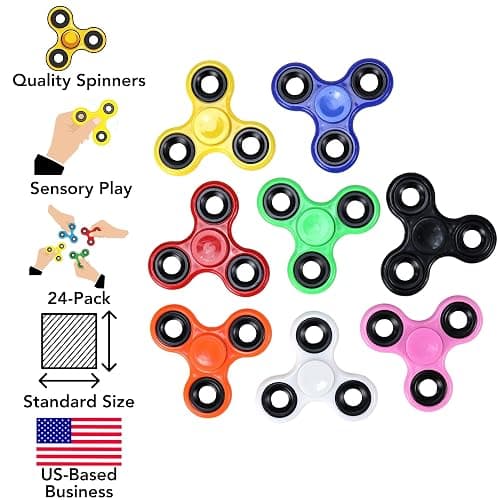 Iconikal 24-Pack Fidget Spinners, Random Color Bulk Assortment for Sensory Play Occupy Hands Attention thumbnail 4