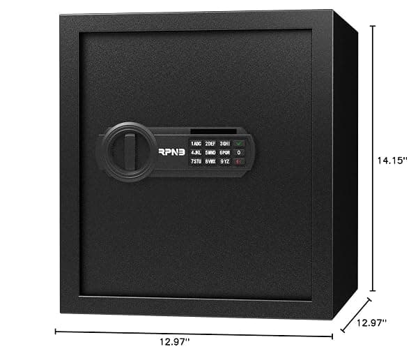 RPNB Deluxe Safe and Lock Box,Digital Keypad Safe Box,Steel Alloy Small Safes, Keypad Lock,Perfect for Home Office Hotel Business Jewelry Cash Use Storage,1.2 Cubic Feet thumbnail 3