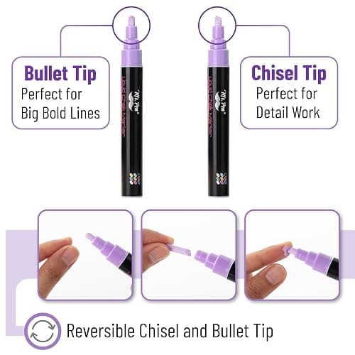 Mr. Pen- Chalk Markers, 6 Pack, Assorted Colors, 8 Labels | Chalkboard & Glass Markers, Liquid Chalk Pens, Erasable thumbnail 4
