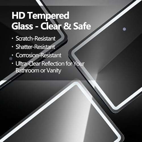 Chiiva 64"x21" LED Full Length Mirror with Lights - Full Body Floor Mirror, Dimmable with 3 Color Temperature, Memory Function, Standing Leaning Wall Mounted Vanity Mirror for Bedroom Cloakroom thumbnail 3