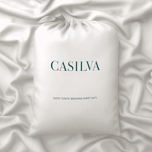 CASILVA Eucalyptus Sheets, Softer Than Silk Fibers, Full Sheet Set | Infused with Silver for Anti-Odor, More Cooling Than Cotton, Perfect for Hot Sleepers & Sensitive Skin - Image 1