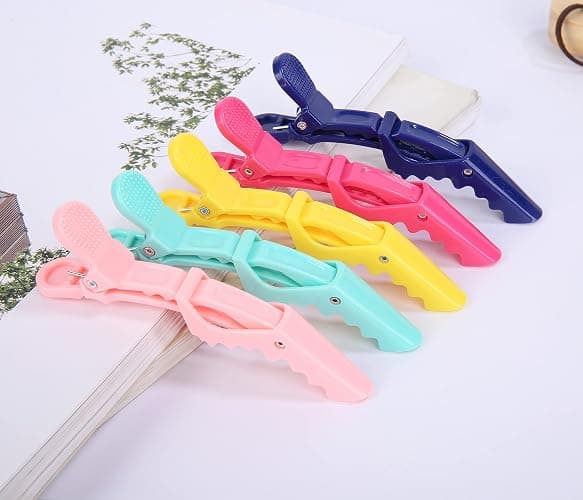 HH&LL Hair Clips for Women – Wide Teeth & Double-Hinged Design – Alligator Styling Sectioning Clips of Professional Hair Salon Quality - 10Pack (Mixed Candy) thumbnail 5