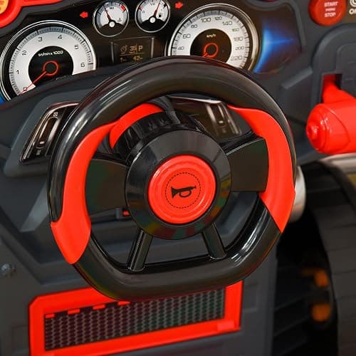 Qaba Truck Engine Toy, Kids Mechanic Set with Lights, Sounds, Steering Wheel and Horn, Pretend Car Service Station Play with 61-Piece Included, Toy Engine Building Kit for Kids Aged 3+, Red thumbnail 8