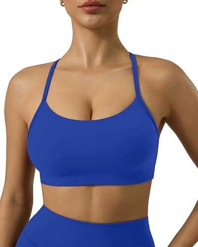 PAVOI ACTIVE Yoga Racerback Bras for Women - Buttery Soft Low Support Scoop Neck Y-Back Thin Strap Sports Bra - FlexFlow - Image 1