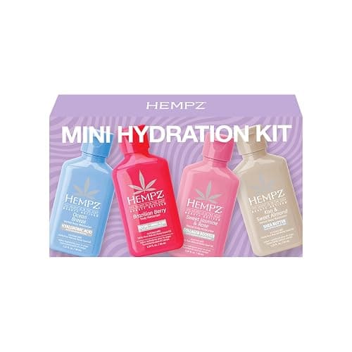 Hempz Mini Moisturizer Set, Hydrating Lotion Kit for Body and Hands, Beauty Actives Variety 4 pack, Travel Friendly, 2.25 oz thumbnail 2