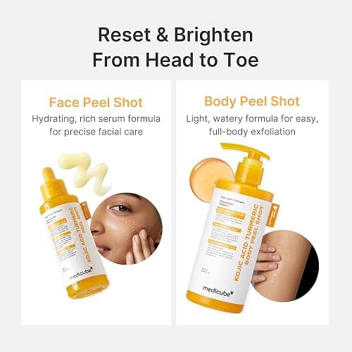 medicube Body Peel Shot with Kojic Acid and Turmeric | Gentle Body Brightening & Exfoliating Serum with BHA, LHA & PHA for Dead Skin Cells, Uneven Looking Skin & Excess Sebum | 9.46 fl.oz thumbnail 7