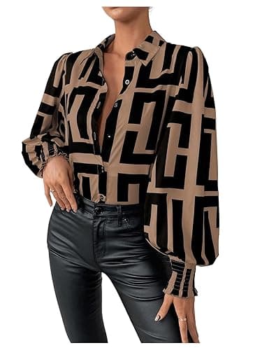 SweatyRocks Graphic Print Blouse