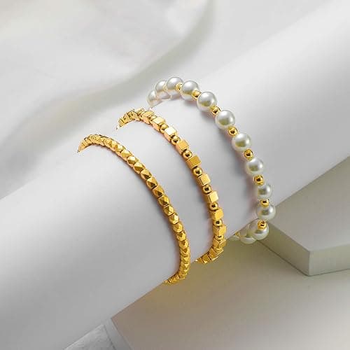 Yaomiao 3000 Pieces Spacer Beads Set Friendship Bracelet Kit Bracelet Beads Assorted Round Cube Column Gold Sliver Beads for Bracelet Jewelry Making(Gold, Sliver, Black) thumbnail 2