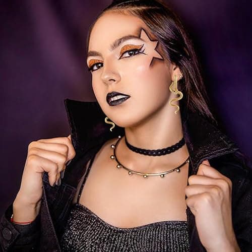 Halloween Snake Earrings for Women Goth Vintage Snake Dangle Earrings Statement Jewelry for Halloween Cosplay thumbnail 6