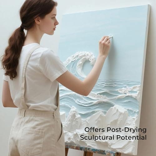 Nicpro Modeling Paste 571 ml / 28.2 oz for Acrylic Painting, High Density Acrylic Medium for Texture Art and Thickness, Structural Molding Texture Paste for Canvas Paint, Art Projects, DIY, 3D Effect thumbnail 6