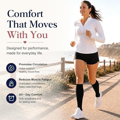 COOLOVER Copper Compression Socks for Women and Men(6 Pairs)-Best Support for Running, Athletic, Travel thumbnail 4