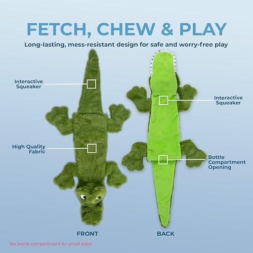 (1 Pack) Alligator dog toy thumbnail 3