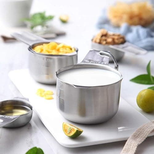 Spring Chef Stainless Steel Measuring Cups & Spoons Set of 20 with Leveler, Nesting 7 Metal Measuring Cups & 13 Spoons for Dry & Liquid Ingredients, Dishwasher Safe Kitchen Tools for Cooking & Baking thumbnail 9