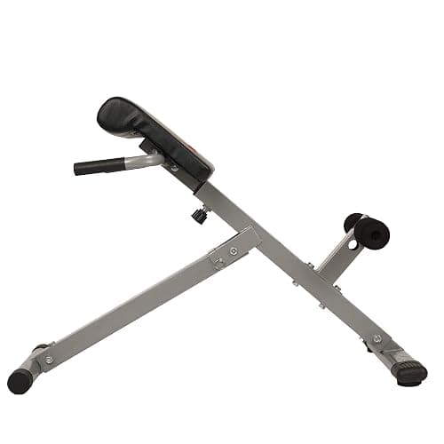 Sunny Health & Fitness Foldable Hyperextension Roman Chair w/Back Extension, Home Gym Sit Up Bench for Glute & Ab Workouts, Optional Adjustment Incline & Multi-Function Heavy-Duty Exercise Equipment thumbnail 9